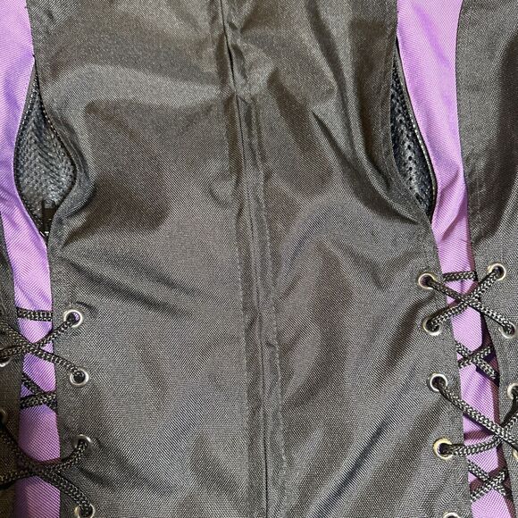 NexGen Motorcycle Jacket Black Purple Waterproof Nylon Zip Out Liner Large - Picture 11 of 16